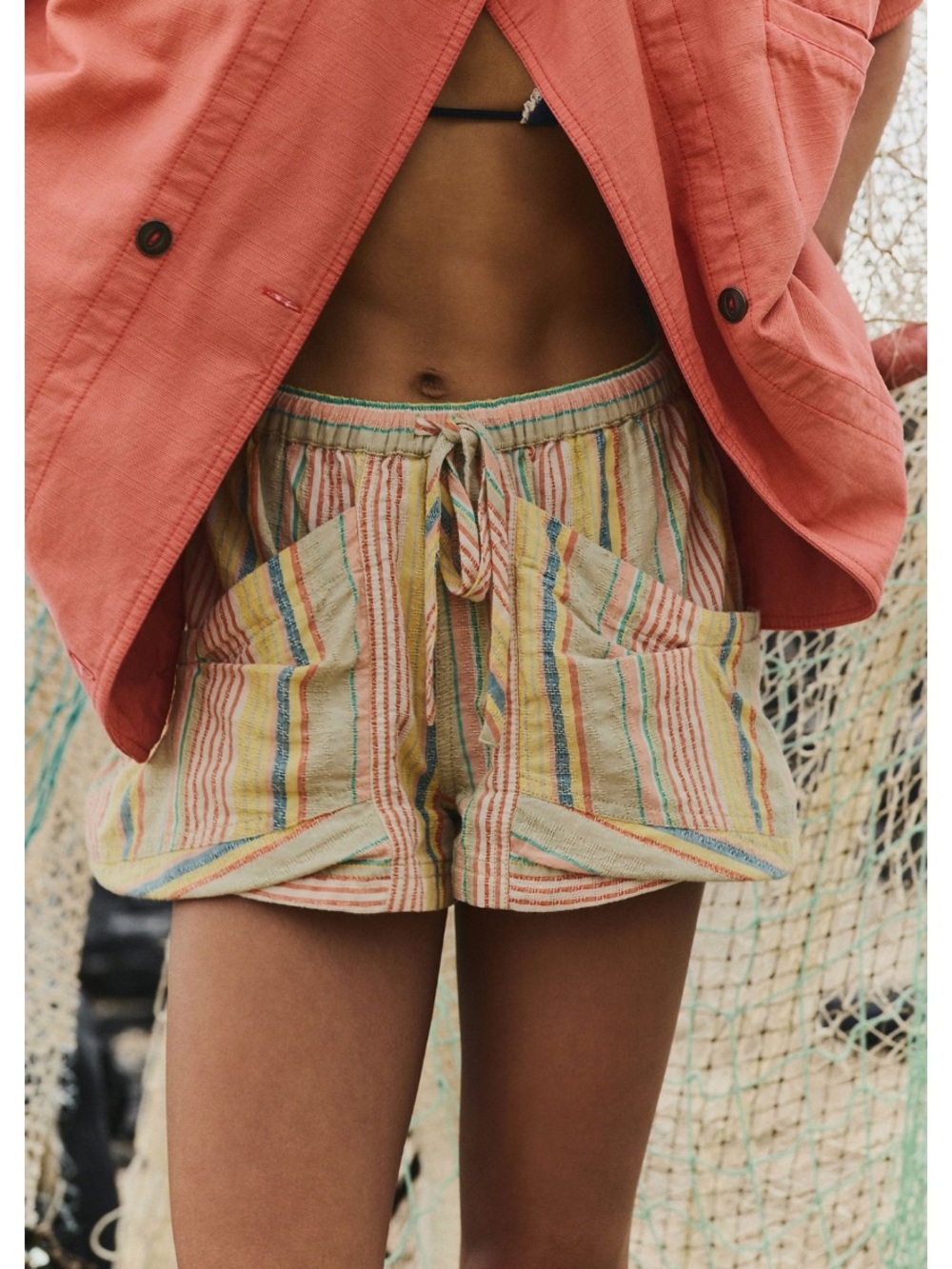 9387. Free People Good Fortune Shorts